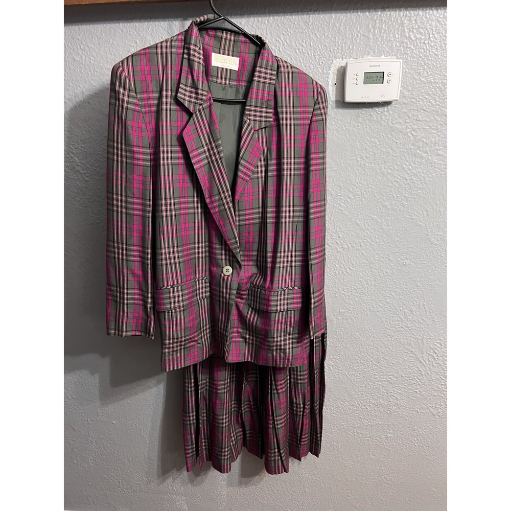 Women's Pendleton Plaid Suit Size 8 Blazer Skirt Size 10